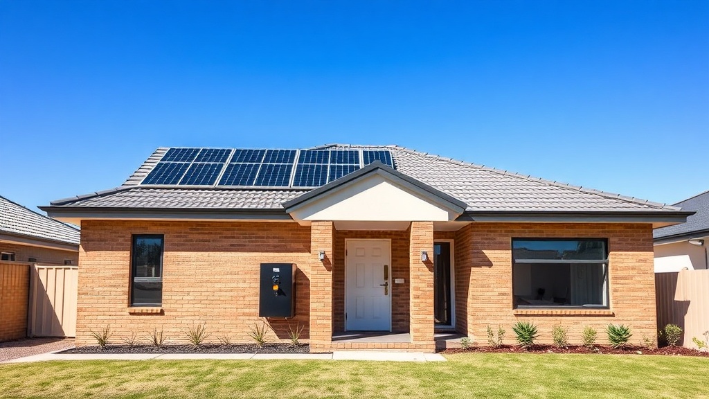 Modern new-build home in Adelaide's northern suburbs with rooftop solar and a home battery