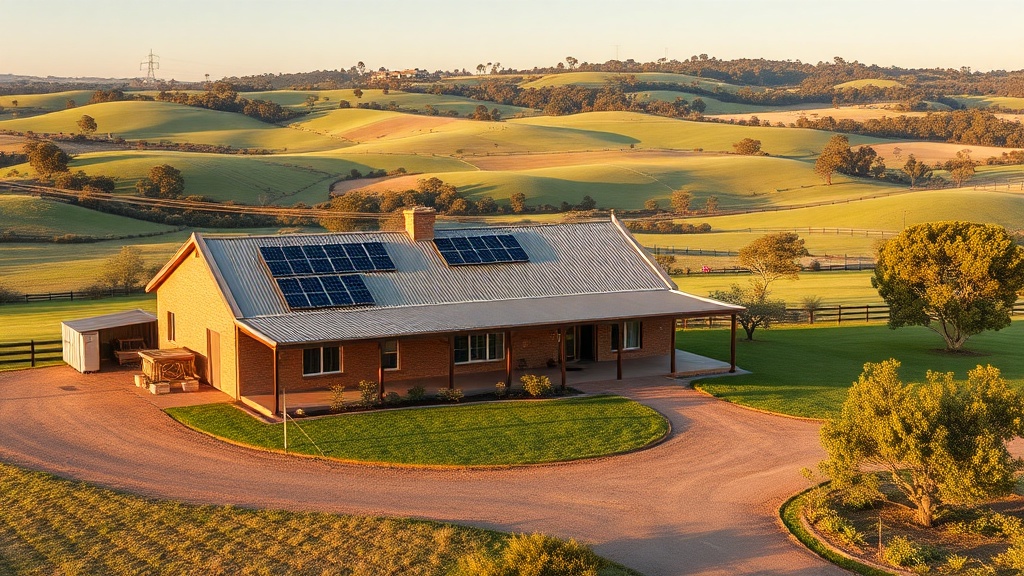 Country home on a large block with rooftop solar and a battery near Strathalbyn